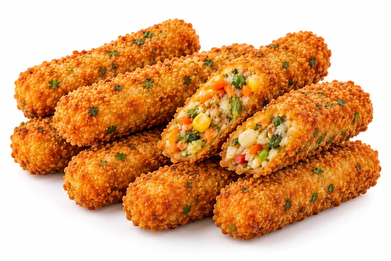 Mr. Chef frozen Veg Fingers, crispy crumb-coated vegetable sticks